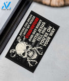 Lineman Break Into My House Stand Outside And Get Right With Jesus Tell Him Youre On The Way Doormat