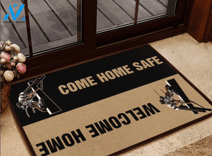 Lineman Come Home Safe Welcome Home Doormat, Gift For Friend Family Birthday Gift Home Decor Warm House Gift Welcome Mat
