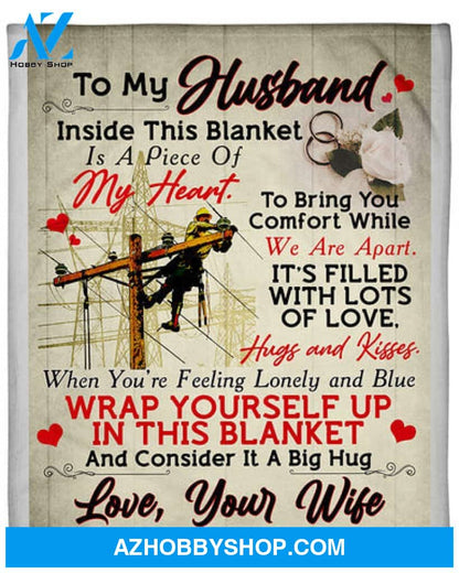 Lineman Premium Fleece Blanket - Quilt Blanket