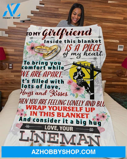 Lineman's Girlfriend- Premium Fleece Blanket