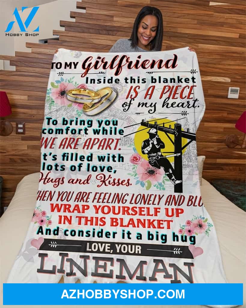 Lineman's Girlfriend- Premium Fleece Blanket