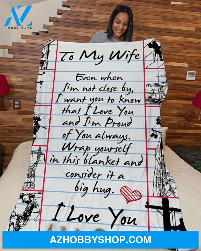 Lineman's Wife Premium Fleece Blanket