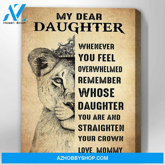 Lion Canvas Gift For Daughter-Hanging Art Above Bed