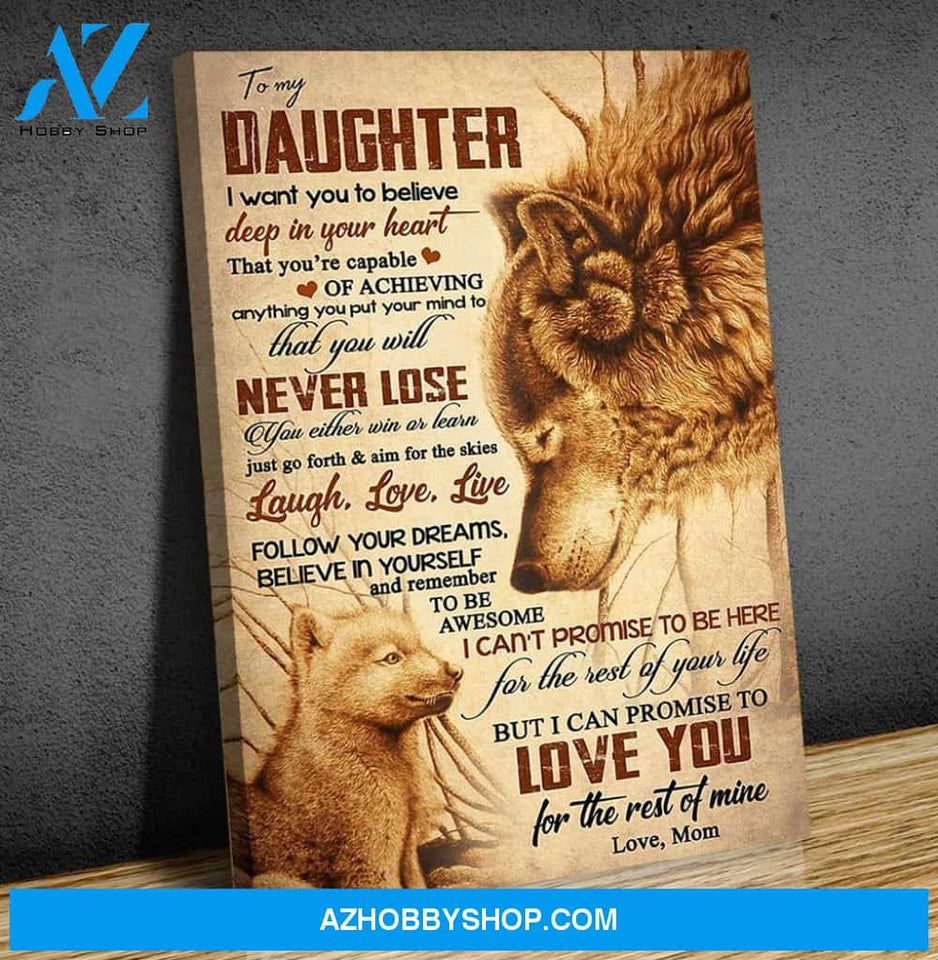 Lion Canvas Gift For Daughter-Hanging Art Above Bed