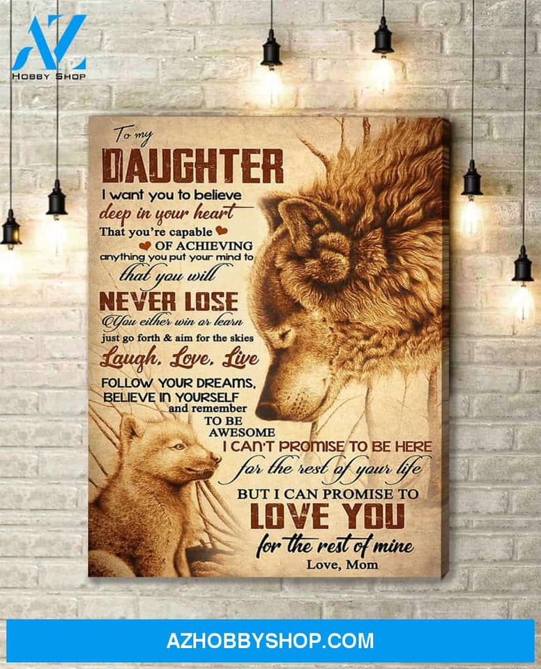 Lion Canvas Gift For Daughter-Hanging Art Above Bed