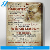 Lion Canvas Gift For Daughter-Hanging Art Above Bed