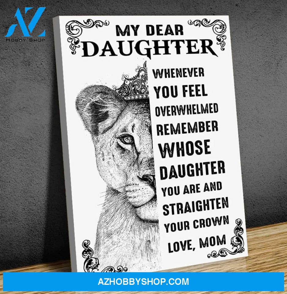 Lion Canvas Gift For Daughter-Hanging Art Above Bed