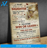 Lion Canvas Gift For Daughter-Hanging Art Above Bed