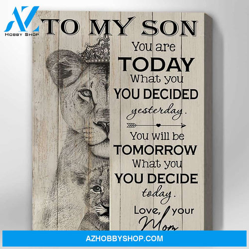 Lion Canvas Gift For Daughter-Hanging Art Above Bed