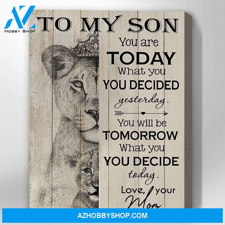 Lion Canvas Gift For Daughter-Hanging Art Above Bed