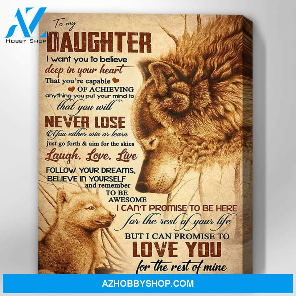 Lion Canvas Gift For Daughter-Hanging Art Above Bed