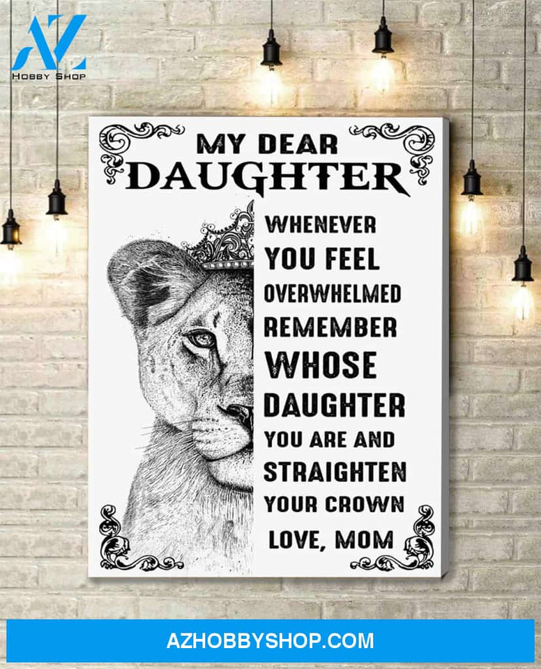 Lion Canvas Gift For Daughter-Hanging Art Above Bed