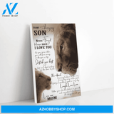 Lion canvas mom to son Never forget that I love you