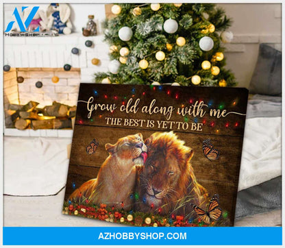 Lion Grow Old Along With Me Canvas Wall Art Decor