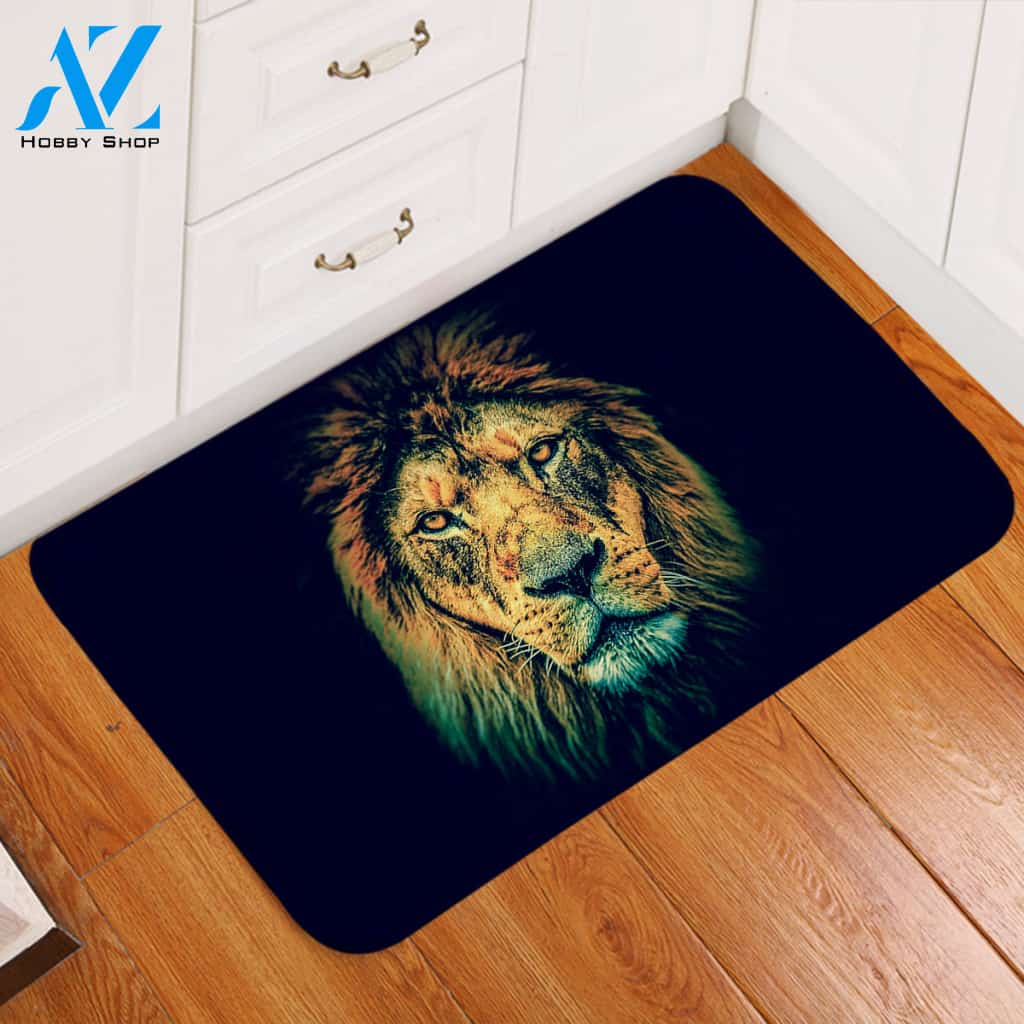 Lion Mugshot Door Mat