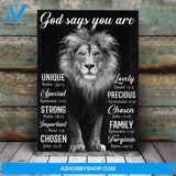 Lion of God - God says you are Portrait Canvas Prints, Wall Art