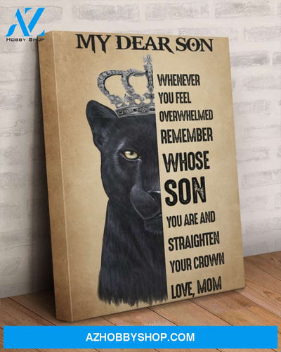 Lion Panther My Dear Son - Matte Canvas, Gift for you, gift for her, gift for him, gift for son, gift for lion lover