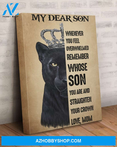 Lion Panther My Dear Son - Matte Canvas, Gift for you, gift for her, gift for him, gift for son, gift for lion lover