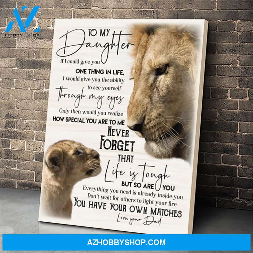 Lion To My Daughter Canvas Print Wall Art - Matte Canvas