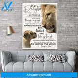Lion To My Daughter Canvas Print Wall Art - Matte Canvas