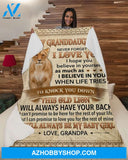 Lion To My Granddaughter Never Forget That - Grandpa Fleece Blanket - Gift For Granddaughter