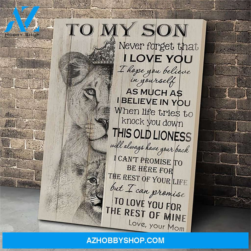 Lion To My Son Canvas Print Wall Art - Matte Canvas