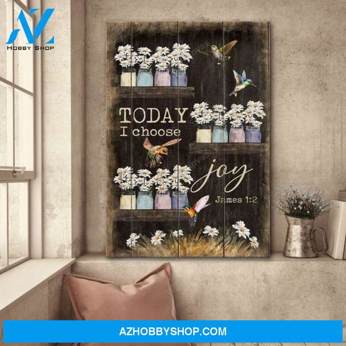 Little Daisy - Today I choose joy - Jesus Portrait Canvas Prints - Wall Art