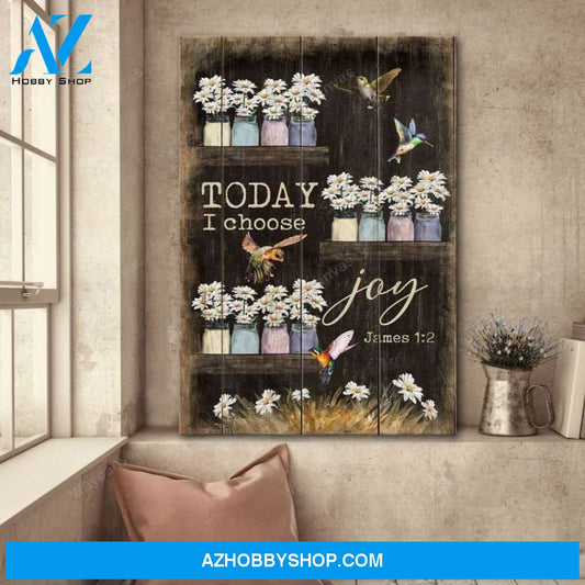 Little Daisy - Today I choose joy - Jesus Portrait Canvas Prints - Wall Art