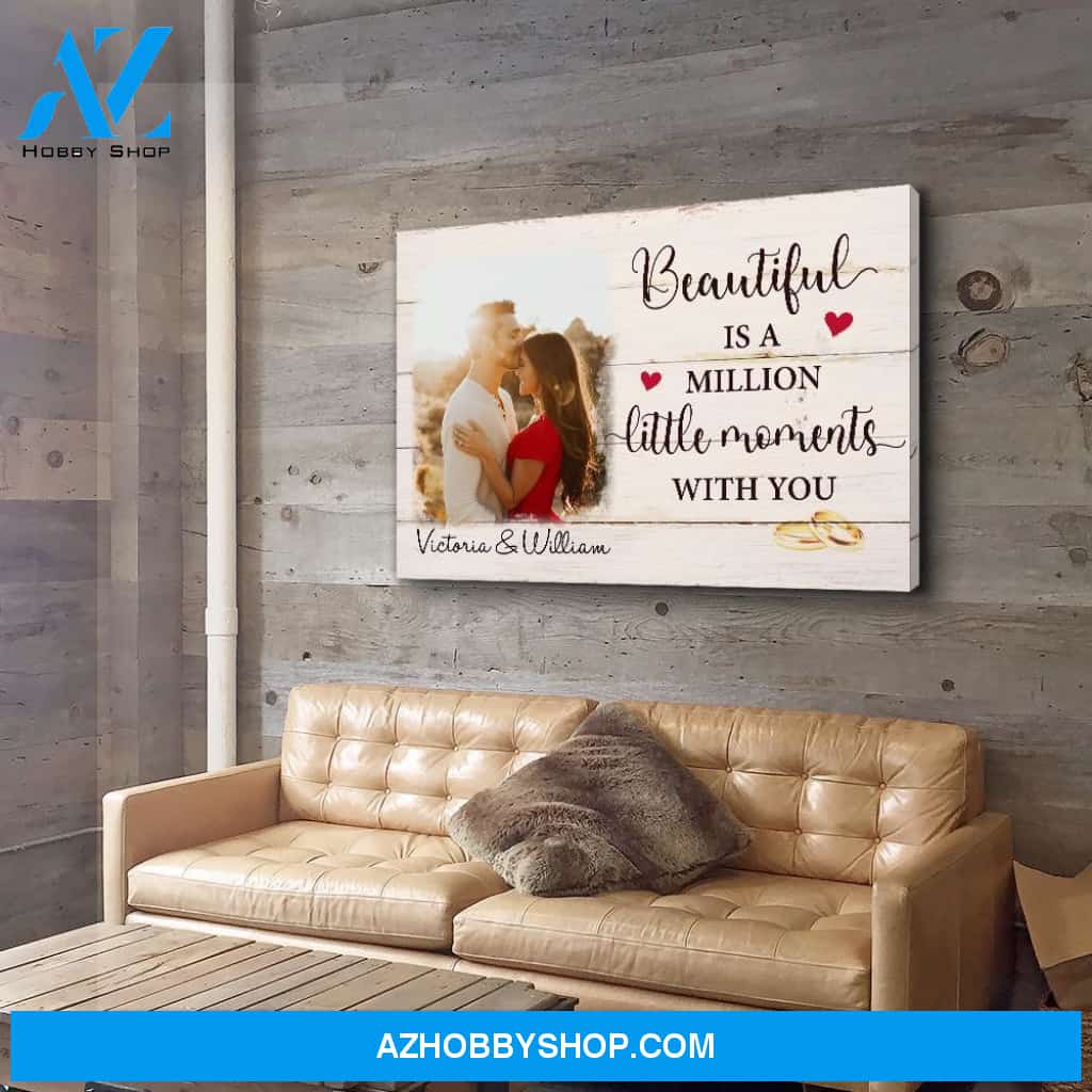 Little Moments With You - Personalized Custom Photo Canvas