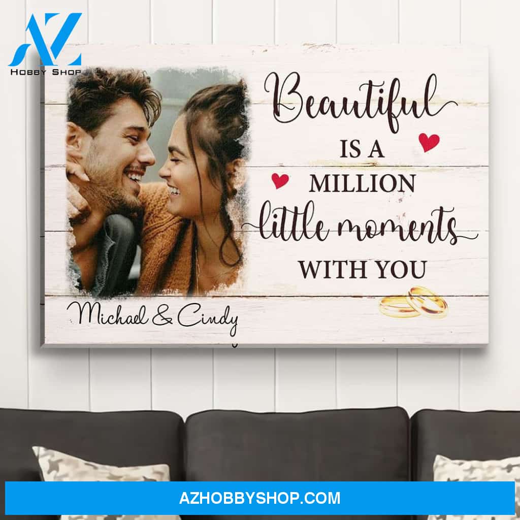 Little Moments With You - Personalized Custom Photo Canvas