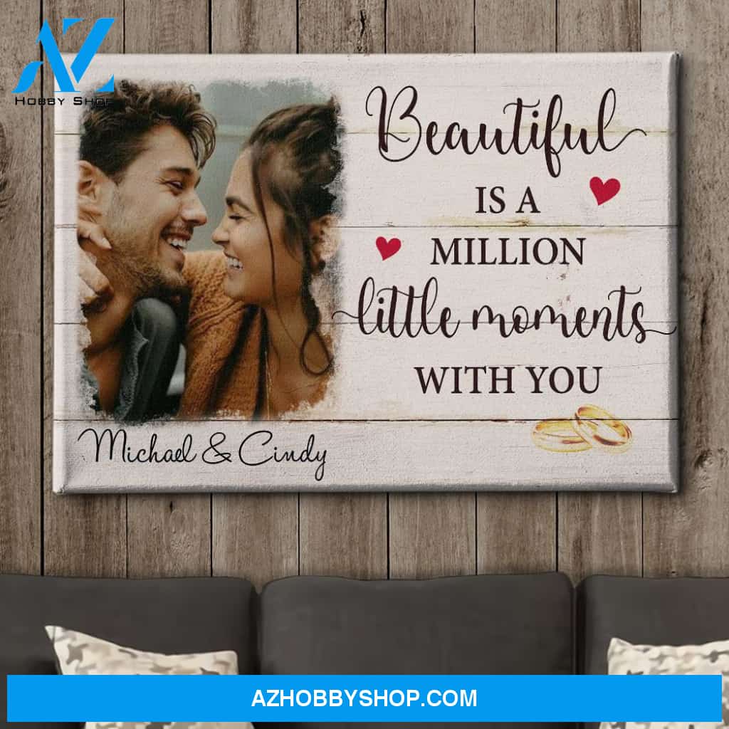 Little Moments With You - Personalized Custom Photo Canvas