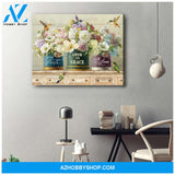 Live by faith 2 Hummingbird Canvas Wall Art Decor