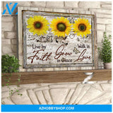 Zalooo Live By Faith Butterfly Canvas Wall Art Decor