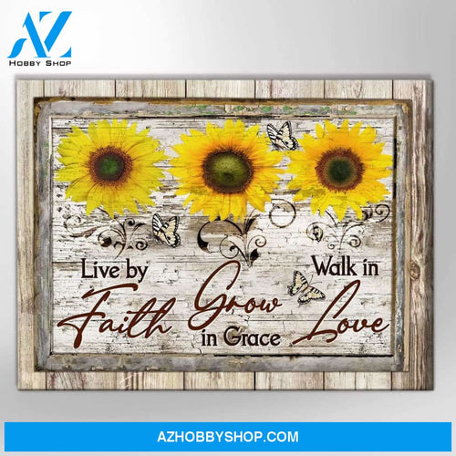 Zalooo Live By Faith Butterfly Canvas Wall Art Decor