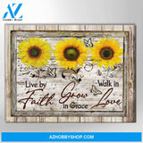 Zalooo Live By Faith Butterfly Canvas Wall Art Decor