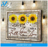 Zalooo Live By Faith Butterfly Canvas Wall Art Decor