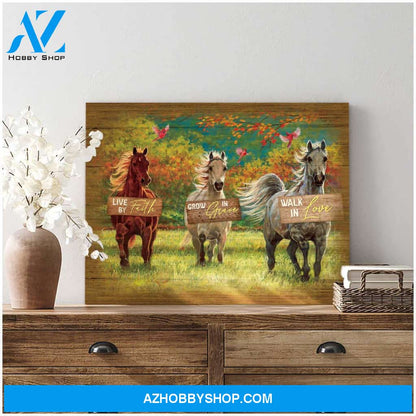 Live By Faith Horse Canvas Wall Art Decor