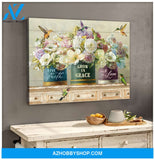 Live By Faith Hummingbird Canvas Wall Art, Wall Decor Visual Art