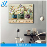 Live By Faith Hummingbird Canvas Wall Art, Wall Decor Visual Art