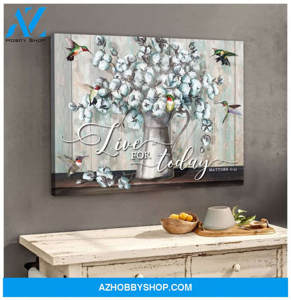 Live For Today Hummingbird Wall Art Canvas