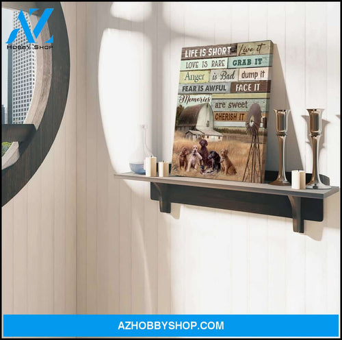 Live It Labrador Retrievers Canvas Wall Art Farmhouse Decor