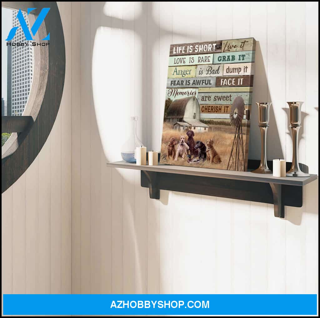 Live It Labrador Retrievers Canvas Wall Art Farmhouse Decor