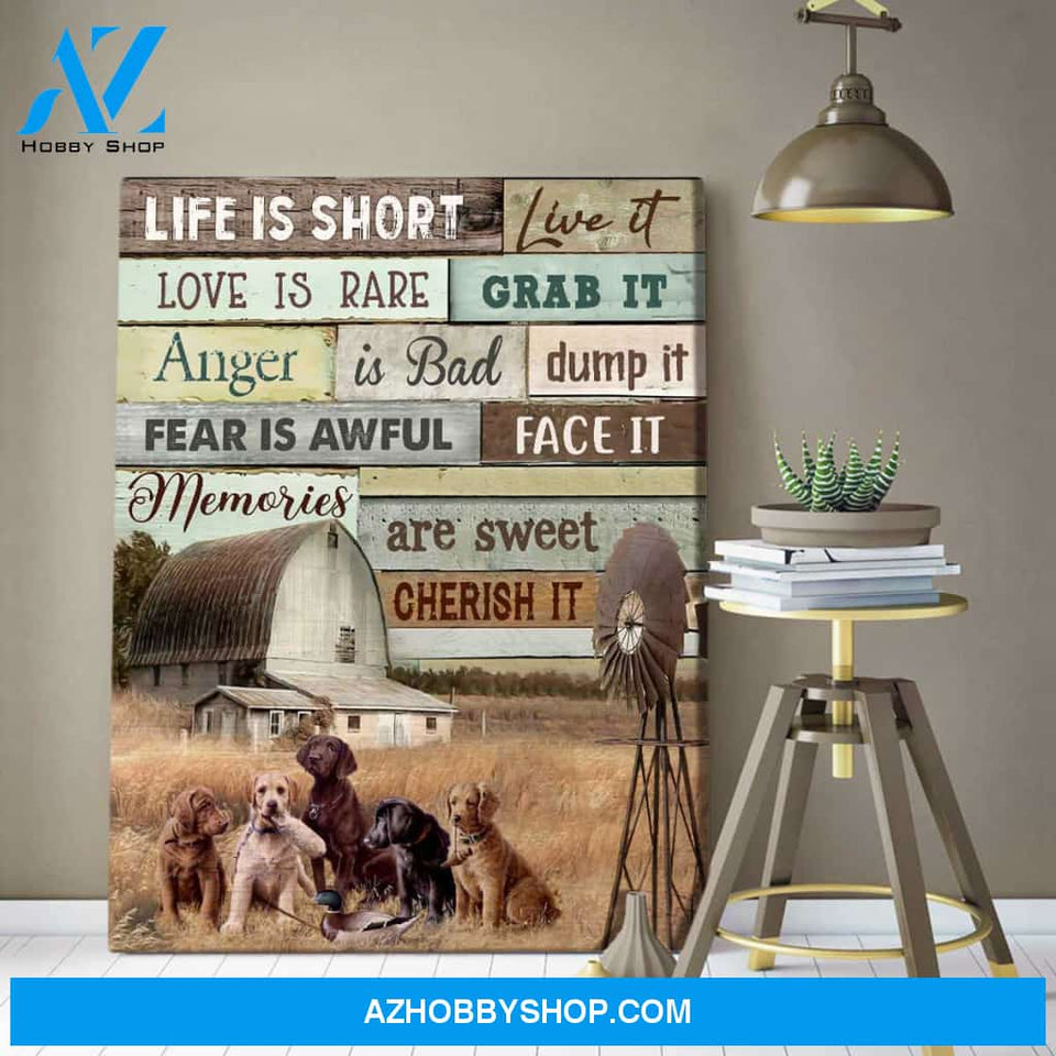 Live It Labrador Retrievers Canvas Wall Art Farmhouse Decor