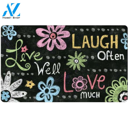 Live Laugh Love Chalkboard Doormat