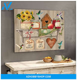 Live Laugh Love Hummingbird Wall Art Canvas