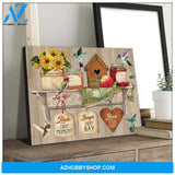 Live Laugh Love Hummingbird Wall Art Canvas