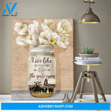 Live Like Someone Cow Wall Art Canvas, Wall Decor Visual Art