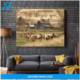 Live Like Someone Left The Gate Open Farm Pig Canvas Wall Art Decor
