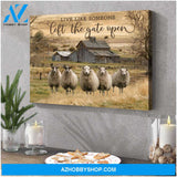 Live Like Someone Left The Gate Open Farm Sheep Canvas Wall Art Farmhouse Decor