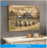 Live Like Someone Left The Gate Open Farm Sheep Canvas Wall Art Farmhouse Decor